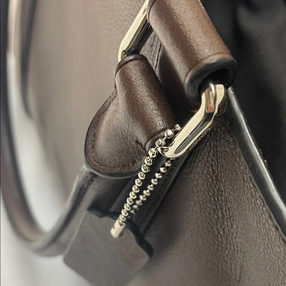 Coach Brown Leather Shoulder Tote Bag